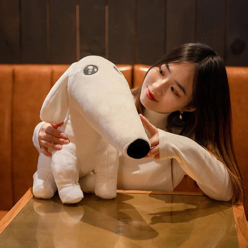 Adorable Long-Nosed Borzoi Dog Plush Toy