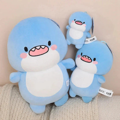 Adorable Fatty Blue Shark Plush Toy - The Ultimate Cuddle Buddy!