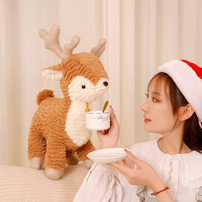 Cozy Fluffy Reindeer Plushie for a Magical Christmas Tree Decor