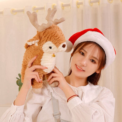 Cozy Fluffy Reindeer Plushie for a Magical Christmas Tree Decor