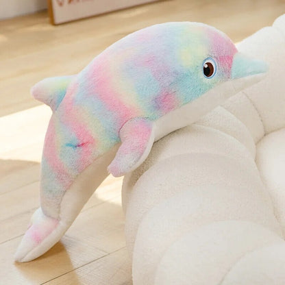 Adorable Fluffy Galaxy Dolphin Stuffed Animals