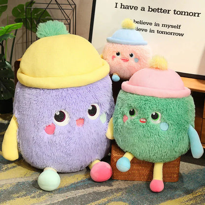 Adorable Fluffy Monster Milk Bottle Plush Toy
