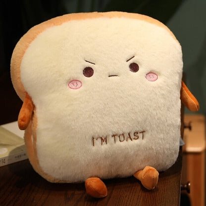 Cozy Fluffy Toastie Bread Plush Hand Warmers