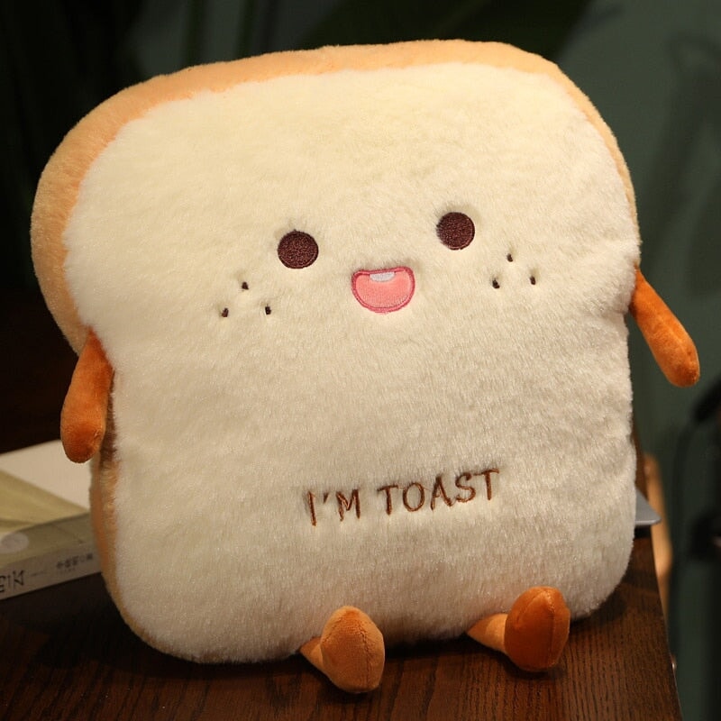 Cozy Fluffy Toastie Bread Plush Hand Warmers