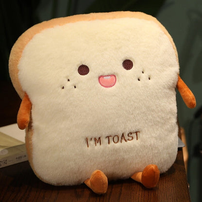Cozy Fluffy Toastie Bread Plush Hand Warmers