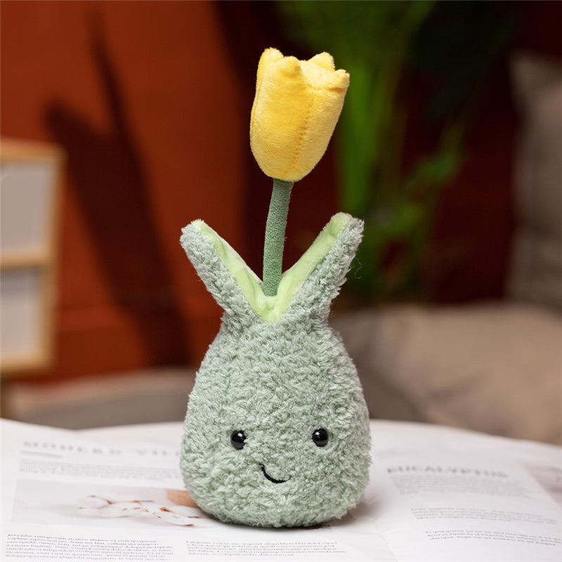 Adorable Cuddly Tulip Plushie - 22cm Flower Pot Collection