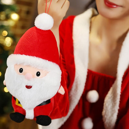 Adorable Holiday Plushies: Santa, Reindeer, and Snowman Characters