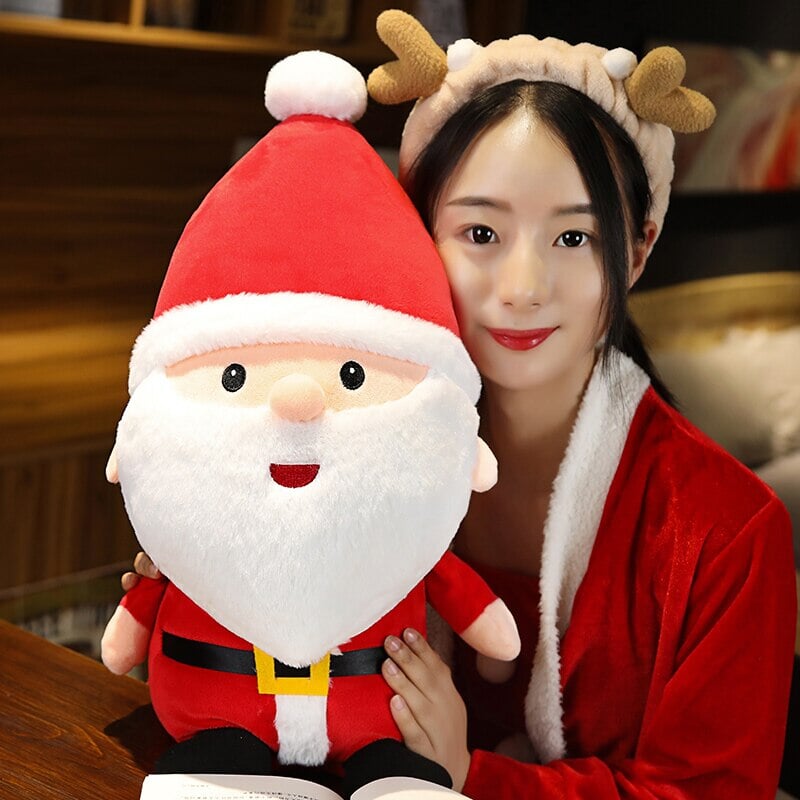 Adorable Holiday Plushies: Santa, Reindeer, and Snowman Characters