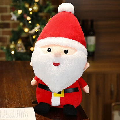 Adorable Holiday Plushies: Santa, Reindeer, and Snowman Characters