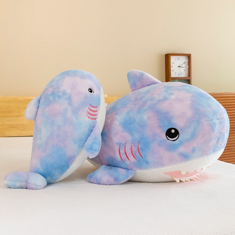 Cozy Rainbow Shark Plush Toy