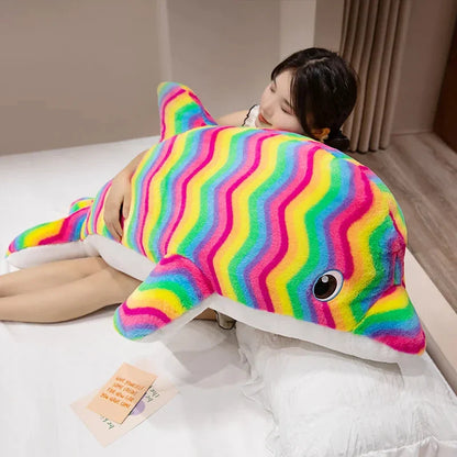Vibrant Galaxy Rainbow Dolphin Plush Toys