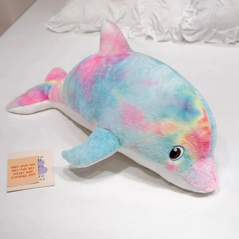 Vibrant Galaxy Rainbow Dolphin Plush Toys