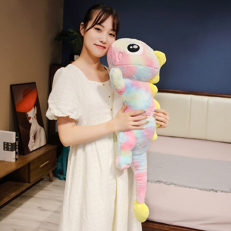 Vibrant Galaxy Rainbow Pasco the Lizard Plush Toy