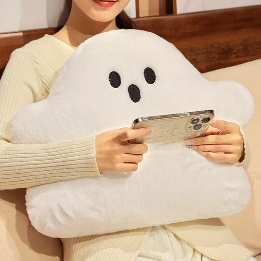 Dreamy Ghost White Cloud Plush Pillow for Ultimate Comfort