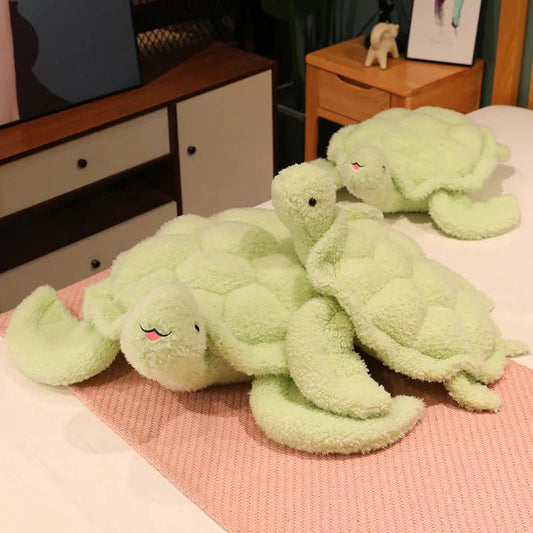 Adorable Gigantic Fluffy Turtle Plush Toy