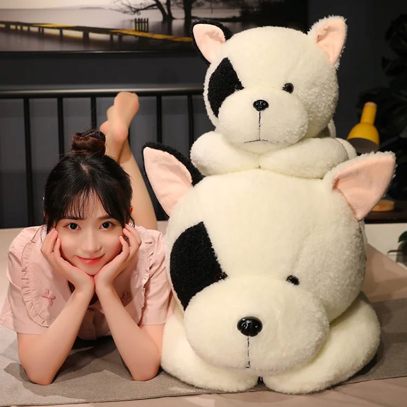 Enormous Soft and Adorable Black and White Dog Plush Toy