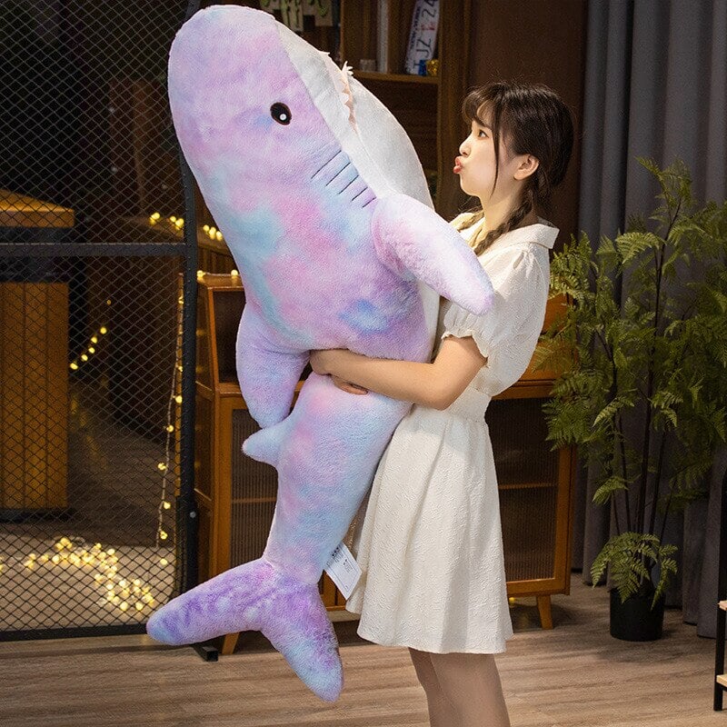 Adorable Oversized Plush Galaxy Shark - Perfectly Fuzzy!