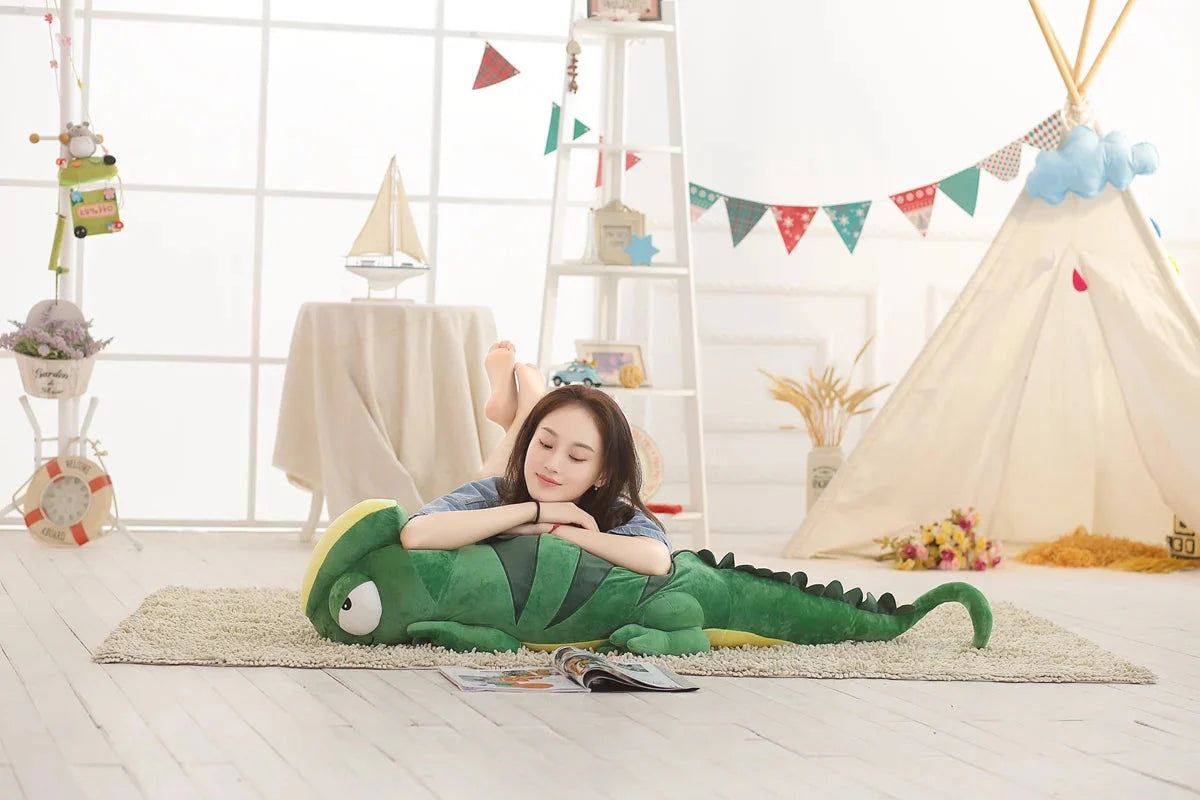 Extra-Large Green Chameleon Plush Toy