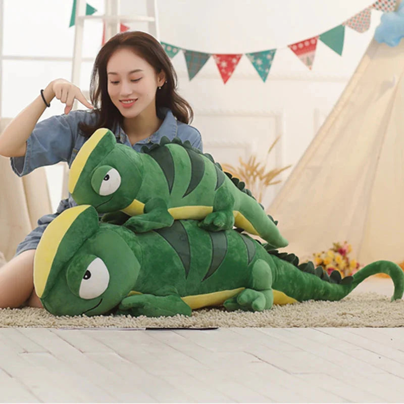 Extra-Large Green Chameleon Plush Toy