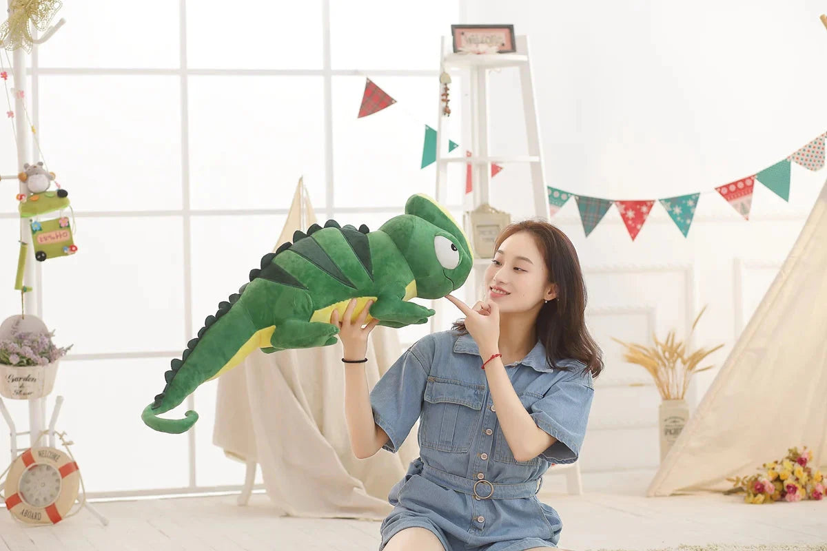 Extra-Large Green Chameleon Plush Toy