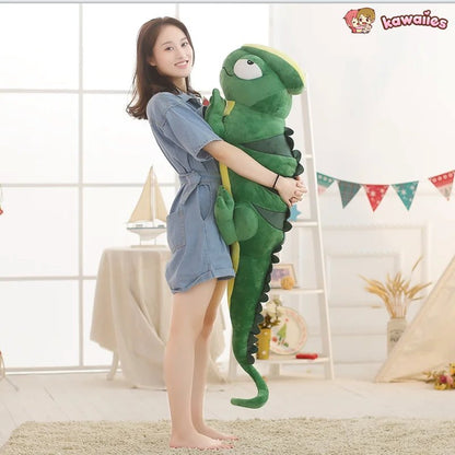 Extra-Large Green Chameleon Plush Toy