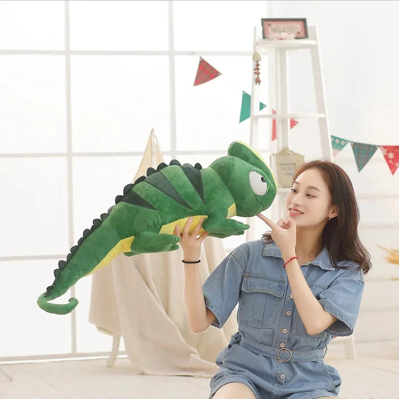 Extra-Large Green Chameleon Plush Toy