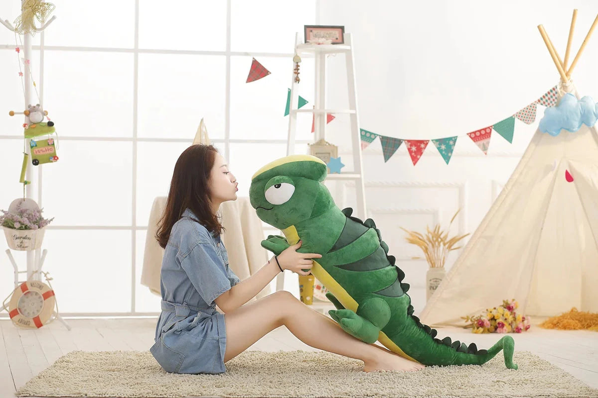 Extra-Large Green Chameleon Plush Toy