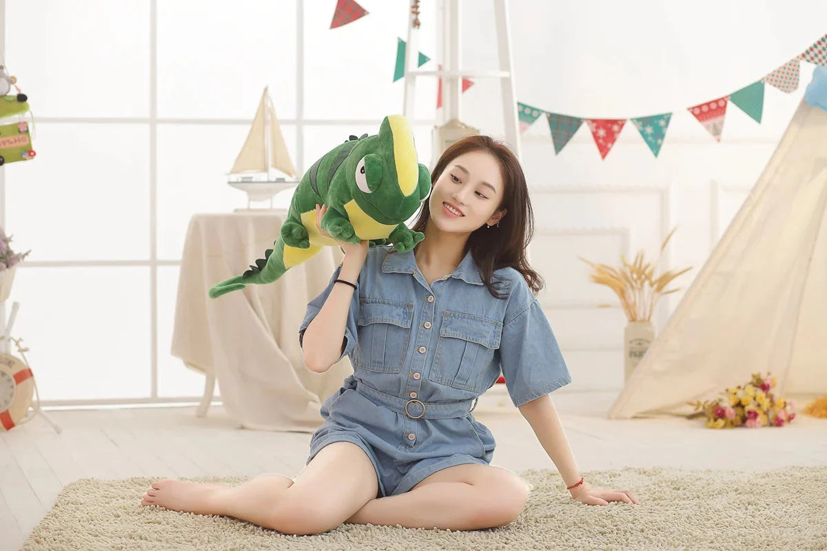 Extra-Large Green Chameleon Plush Toy