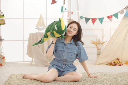 Extra-Large Green Chameleon Plush Toy