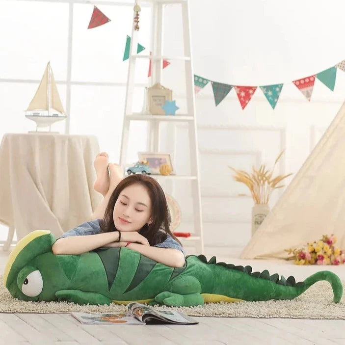 Extra-Large Green Chameleon Plush Toy