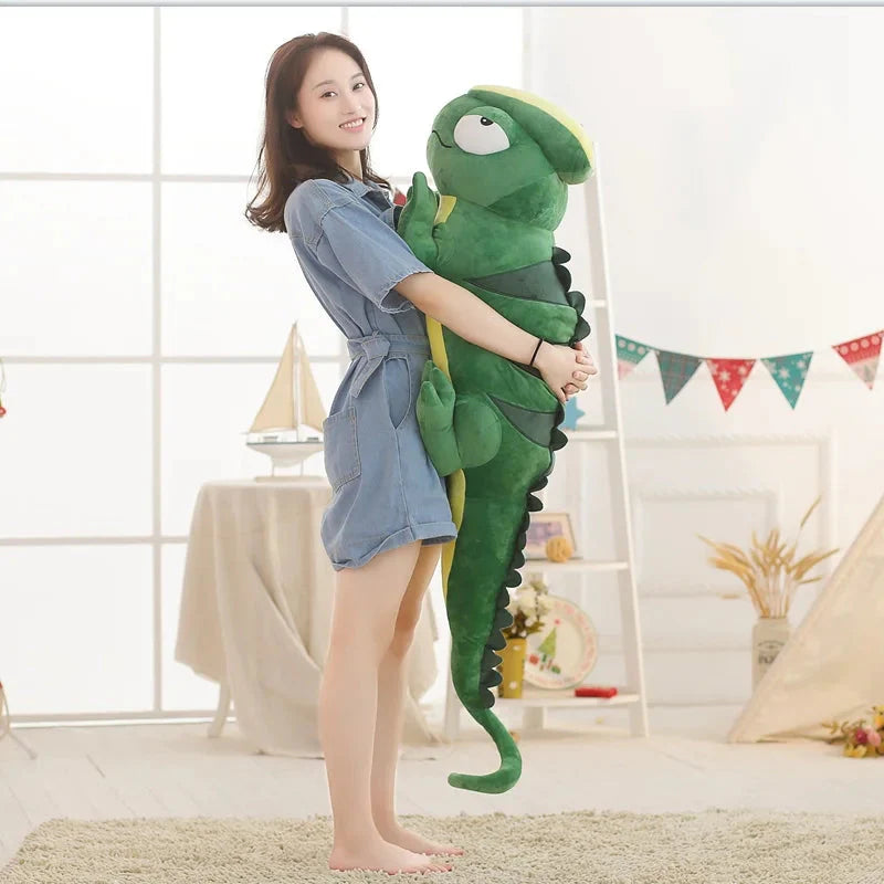 Extra-Large Green Chameleon Plush Toy
