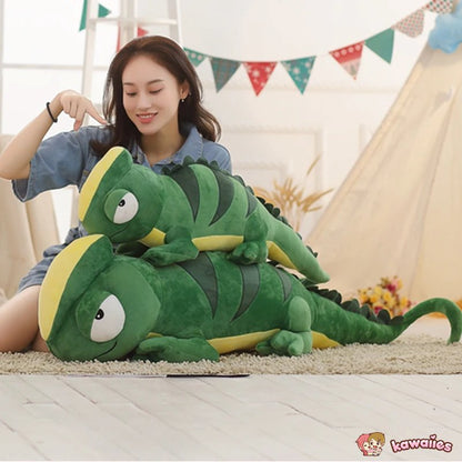 Extra-Large Green Chameleon Plush Toy