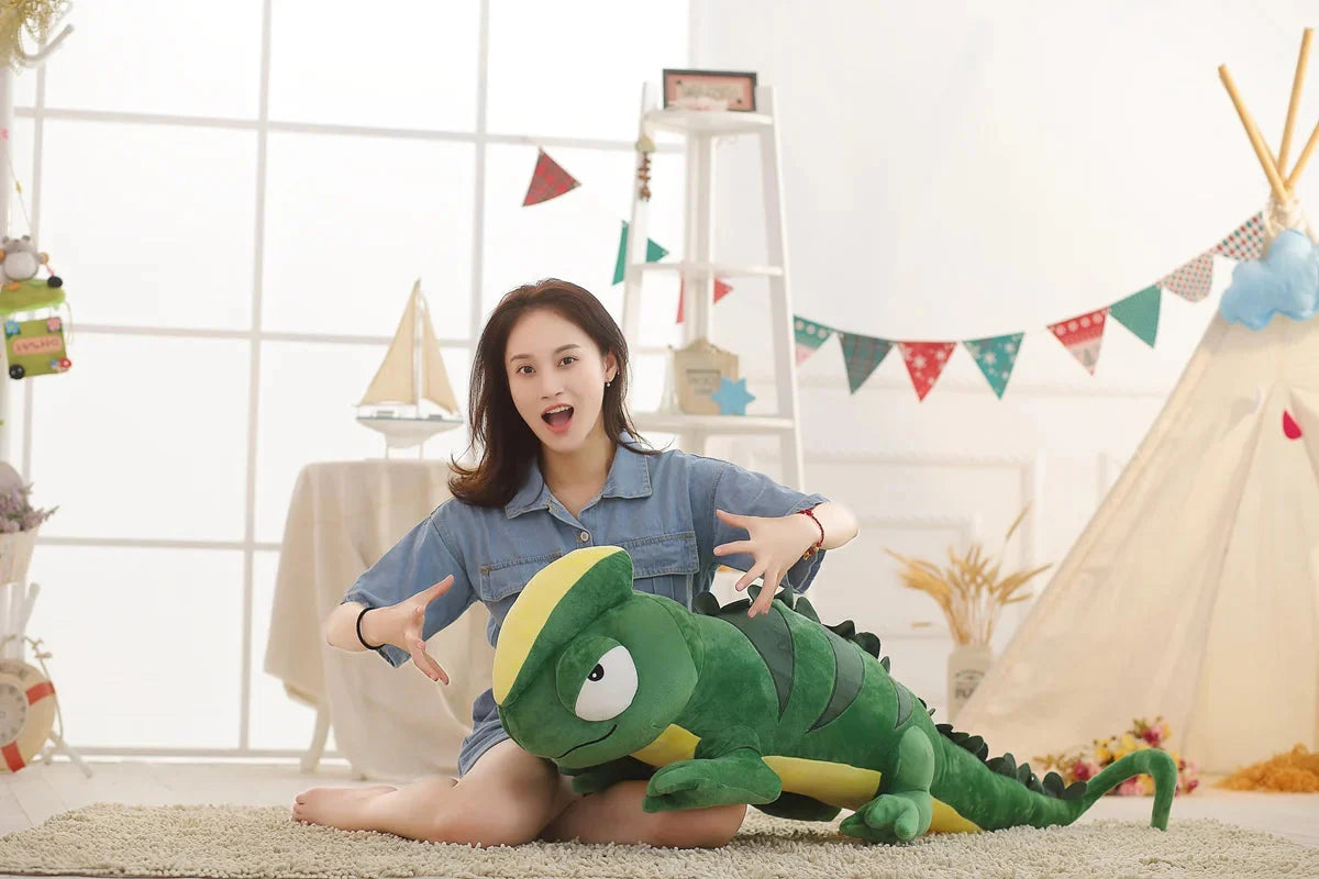 Extra-Large Green Chameleon Plush Toy