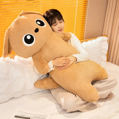Adorable Giant Kawaii Ginger and Black Gray Dog Plushies in Cute Doll Shape