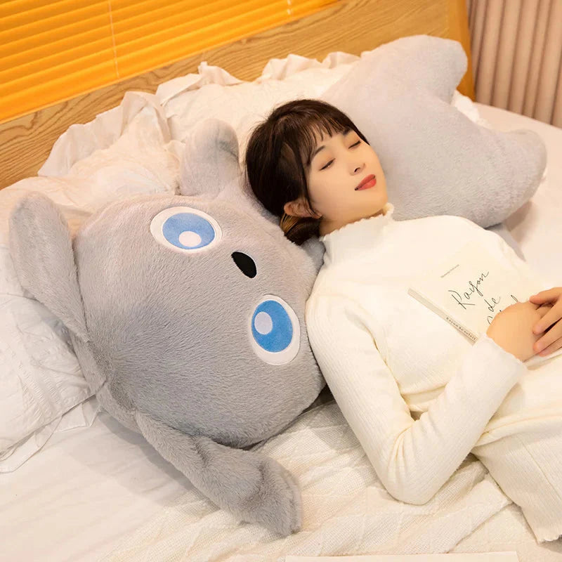 Adorable Giant Kawaii Ginger and Black Gray Dog Plushies in Cute Doll Shape