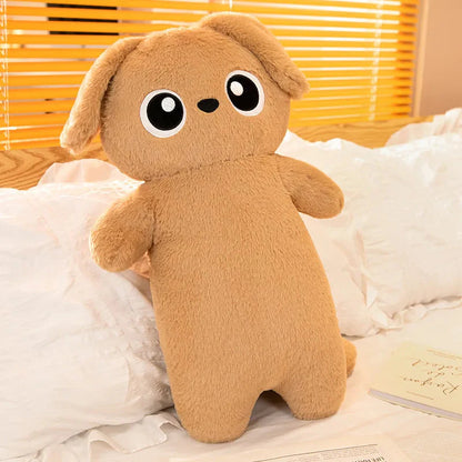 Adorable Giant Kawaii Ginger and Black Gray Dog Plushies in Cute Doll Shape