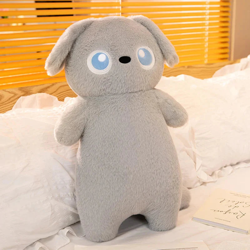 Adorable Giant Kawaii Ginger and Black Gray Dog Plushies in Cute Doll Shape