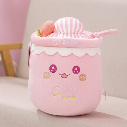 Deliciously Fun Juicy Fruity Bubble Tea Plushie Collection