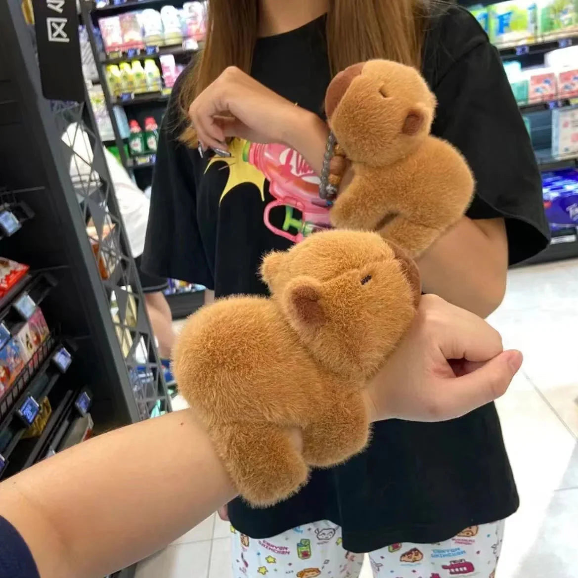 Adorable Kawaii Animal Plushie Wristband Collection with Slap Snap Feature