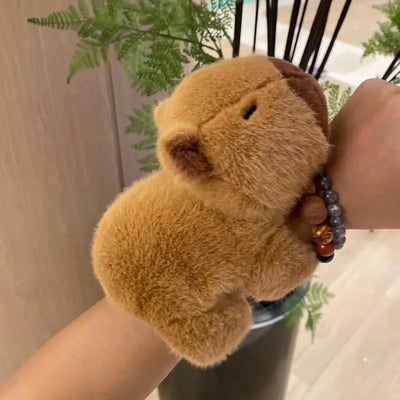 Adorable Kawaii Animal Plushie Wristband Collection with Slap Snap Feature