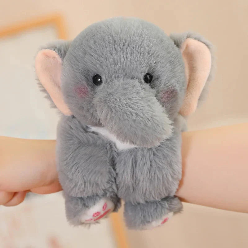 Adorable Kawaii Animal Plushie Wristband Collection with Slap Snap Feature
