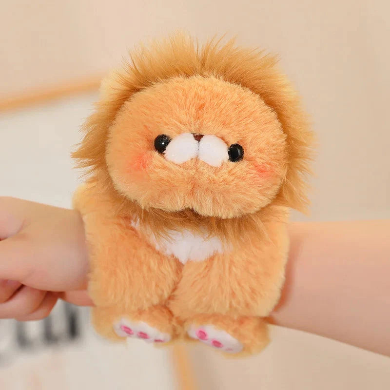 Adorable Kawaii Animal Plushie Wristband Collection with Slap Snap Feature