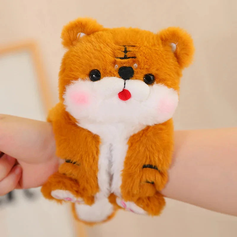 Adorable Kawaii Animal Plushie Wristband Collection with Slap Snap Feature