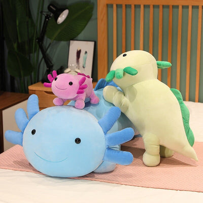 Adorable Kawaii Axolotl Salamander Plush Family