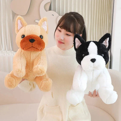 Adorable Beige and White French Bulldog Plush Toys
