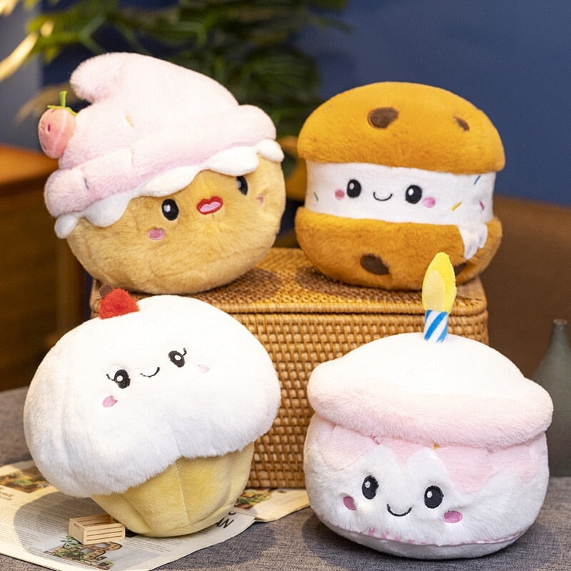 Adorable Strawberry Muffin Cake Plushie - Sweet Bakery Delight!