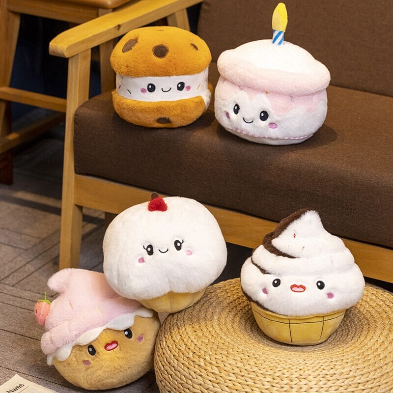 Adorable Strawberry Muffin Cake Plushie - Sweet Bakery Delight!