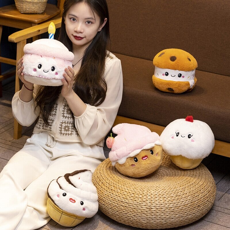 Adorable Strawberry Muffin Cake Plushie - Sweet Bakery Delight!