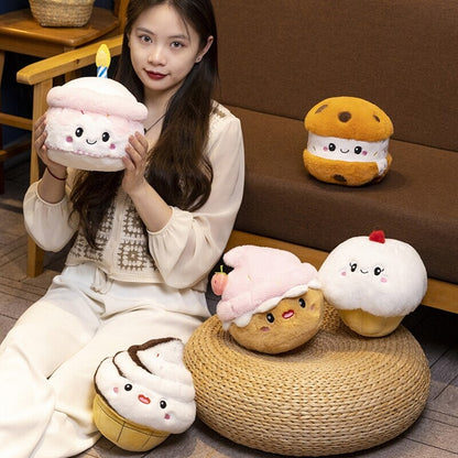 Adorable Strawberry Muffin Cake Plushie - Sweet Bakery Delight!