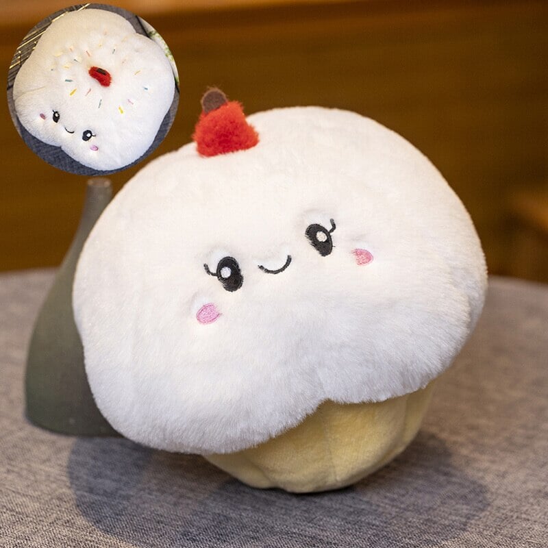Adorable Strawberry Muffin Cake Plushie - Sweet Bakery Delight!